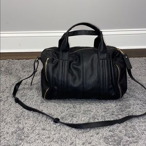 Faux Leather Duffle Bag
